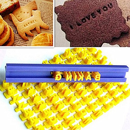 Twowood Hogar Alfabeto número de letra Número Molde de galletas Press Sello Nearch Cutter Fondant Molde Twowood 8812183