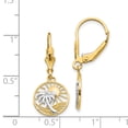 thumbnail image 3 of 14K Two-Tone Gold Earring Drop & Dangle Women'S 29 mm 11, 3 of 3
