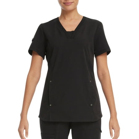 

Genuine Dickies Women’s Stretch Twill V-Neck Rib-Knit Trim Scrub Top WM12T914