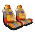 thumbnail image 2 of Pofeuu Colorful Plastic Blocks Pattern Print Automotive Car Seat Covers Flat Cloth Full Set Seat Covers,Car Seat Covers front seats for Cars Trucks and SUVs-1, 2 of 9