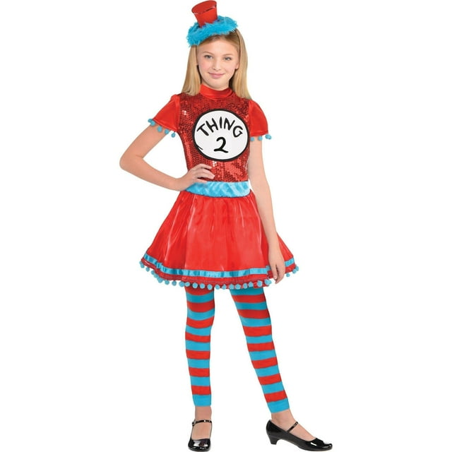Costumes USA Dr. Seuss Robe Halloween pour Filles, Taille Moyenne, avec Accessoires Inclus