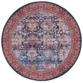 thumbnail image 2 of Safavieh Tucson Bronagh Oriental Machine Washable Area Rug, Navy/Rust, 4' x 4' Round, 2 of 11