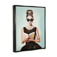 thumbnail image 4 of Stupell Industries Girl in Dress Reading Literature & Flim Painting Black Floater Framed Canvas Art Print Wall Art, 17 x 21, 4 of 10