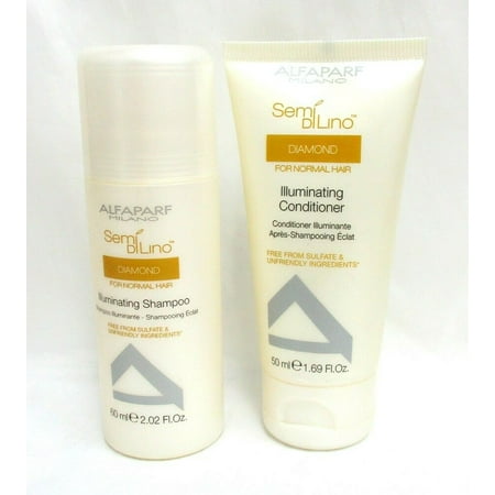 Alfaparf Milano Semi Dilino Diamond Illuminating Shampoo and Conditioner Travel Set