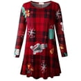 thumbnail image 4 of 2025 Clearance! asdoklhq Christmas Clearance Clothing Under $5.00,Women Casual Plus Size Round Neck Christmas Printed T-Shirt Loose Long Sleeve Tops Blouse, 4 of 4