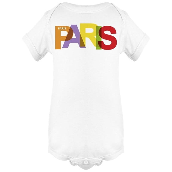 Paris Paris Font Design Bodysuit Infant -Image by Shutterstock, Newborn