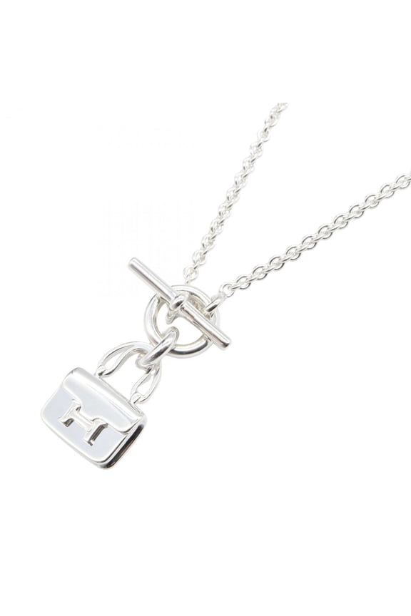 Pre-Owned Hermes Herms Amulet Necklace, 925 Sterling Silver, Women's, 23AG558735 (Good)