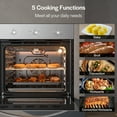 thumbnail image 4 of Empava 24 in. 2.3 cu. Ft. Single Gas Wall Oven - Bake Broil Rotisserie Functions with Mechanical Controls - Built-in Timer - Convection Fan in Stainless Steel EMPV-24WO08, 4 of 15