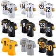 thumbnail image 2 of Custom George Pickens Youth Women Football Jersey Kenny Pickett TJ Watt Franco Najee Harris Troy Polamalu Minkah Fitzpatrick Pat Freiermuth Broderick Jones Bettis, 2 of 7