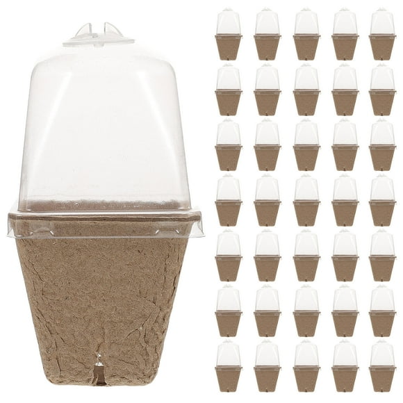 Minkissy 36pcs Sowing Pot Square Nursery Pots With For Gardening Beginners