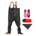 thumbnail image 2 of Fishing Chest Wader PVC Lightweight One Piece Fishing Pants With Anti Slip Boots For Men Women, 2 of 8