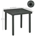 thumbnail image 3 of Outsunny Garden Side Table Coffee Table with Umbrella Hole for Patio Gray, 3 of 10