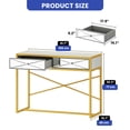 thumbnail image 4 of ModFusion Mirrored Console Table with 2 Drawer for Foyer, Hallway and Entryway, Silver Gold, 4 of 8