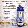 thumbnail image 2 of Wellice Shampoo 7 en 1 Perfume Essence Unisex 520 ml Con Colágeno y Keratina, Hidratación Profunda, Brillo y Fragancia Duradera para Cabello y Cuerpo, 2 of 4