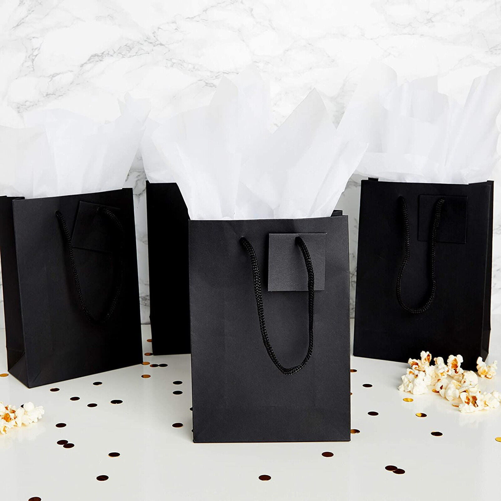 Fay People Birthday Bag - 4pk Black Gift Bags; Medium Gift Bags with Tissue  Paper, Over 15 Design Options for Unusual Funny Gifts