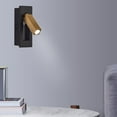 thumbnail image 6 of Bedside Reading Wall Lamp Fixture Mounted LED Adjustable Rotatable Wall Sconce , Blk, 6 of 8
