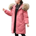 thumbnail image 2 of Generic Childrens Coat Girls Fashion Kids Boys Thick Coats Padded Winter Jacket Clothes 2024 for Simplicity Cozy Casual (10-11 Years,Watermelon Red), 2 of 9