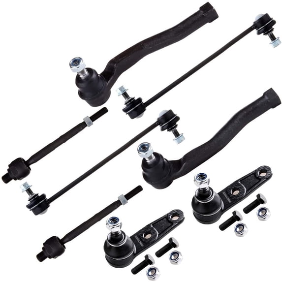 CCIYU Front Lower Ball Joints Stabilizer Sway Bar End Links Outer Inner Tie Rod Ends fit for Chevrolet Aveo 5 for Pontiac G3 Wave for Suzuki Swift 8pcs Suspension Kit