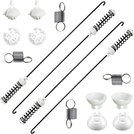 W10780048 Washer Suspension Rod Kit (4pcs) with W10400895 Washer Suspension Springs (4pcs) Replacement for Whirlpool Kenmore Amana Maytag Washing Machines