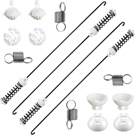 W10780048 Washer Suspension Rod Kit (4pcs) with W10400895 Washer Suspension Springs (4pcs) Replacement for Whirlpool Kenmore Amana Maytag Washing Machines