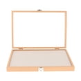 thumbnail image 4 of Pin Display Case Glass Top Badge Storage Display Box for Medal Jewelry Badge Wood color, 4 of 9