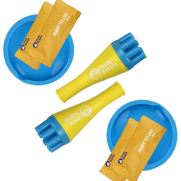 Uncle Bubble Blower for Kids and Toddlers Set of 2 Mini Bubble Blower Makes Thousands of Bubbles Ease Plastic Reduction Version