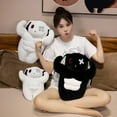 thumbnail image 3 of Rabbit Plush Pillow，Black Bunny Stuffed Animal Plushie Pillow Toys Home Decoration 15.7in, 3 of 6
