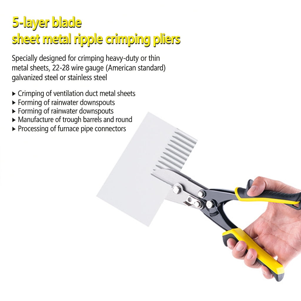 High 5 Hand Crimper Tool For Crimping 22# Galvanized Steel Sheet or 28# Stainless Steel Plate