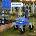 thumbnail image 6 of Mohsoe Gardening Mobile Seat with Storage Tray 150kg Capacity, Height Adjustable 51-61cm, Rust-Resistant Steel Frame, Lightweight Garden Work Stool with Wheels, 6 of 10