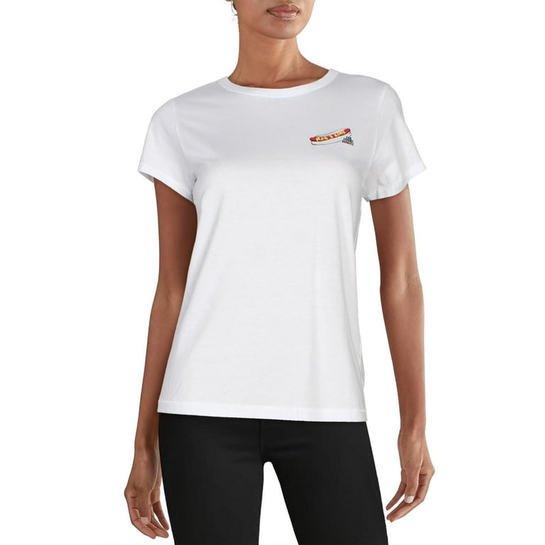 Rag Bone Womens NY Hot Dog Tee Graphic Short Sleeve Graphic T