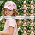 thumbnail image 5 of Karoyedx Toddler Baseball Cap Baseball Hat for Toddler Girls Cute Embroidered Adjustable Vintage Washed Kids Baseball Cap Pink Size,2-6 Years, 5 of 7