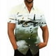 thumbnail image 4 of Camisas hawaianas con estampado 3D de avión de combate para hombre, camisas casuales de manga corta con botones, camisetas de hip hop para hombre, ropa de calle, 4 of 5