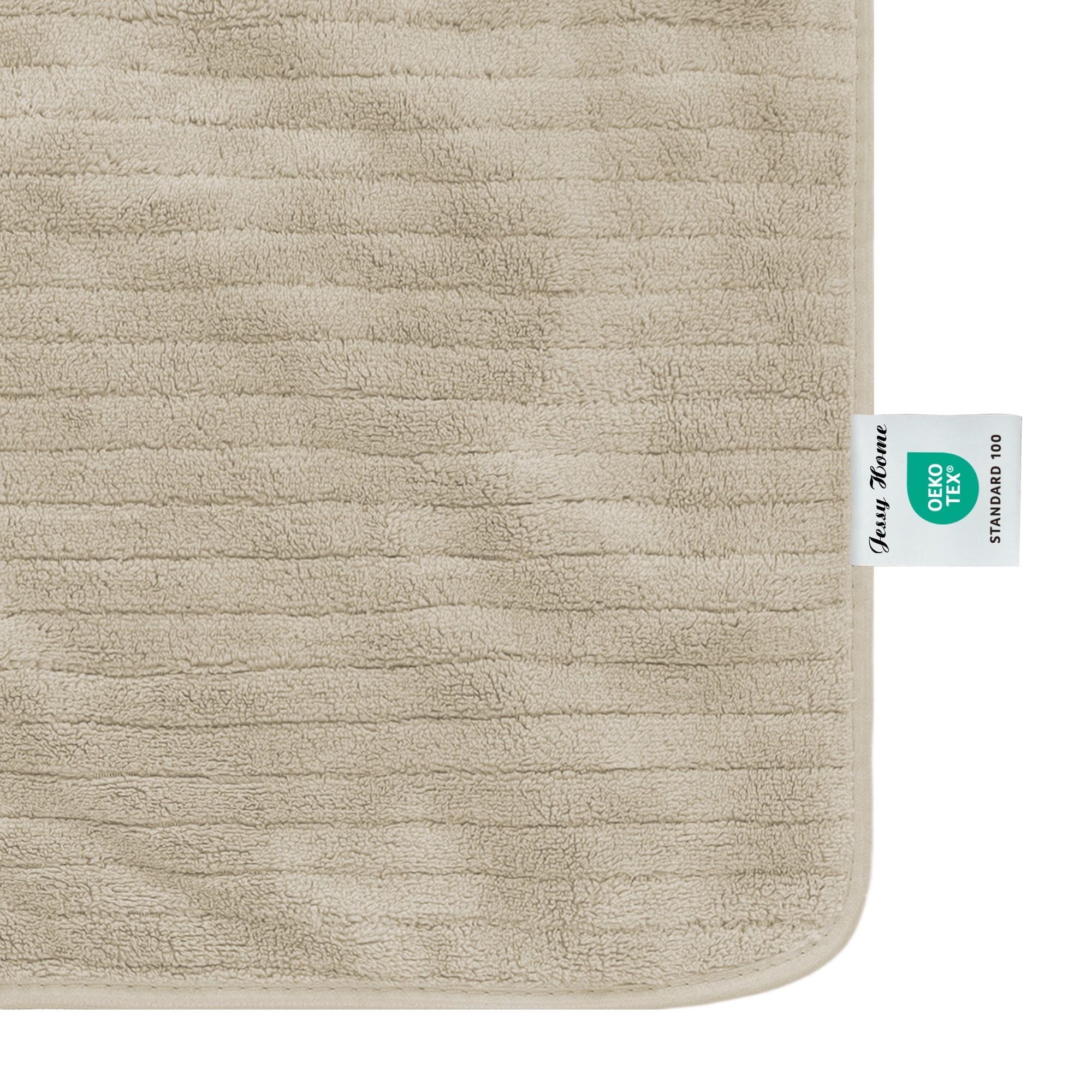 Jessy Home 4 Pack Camel Stripe Large Bath Towels Set Oversized Bath Sheet Soft Towel Set