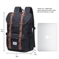 thumbnail image 2 of KAUKKO Laptop Outdoor Backpack, Traveling Rucksack Fits 15.6 Inch Laptop(5-7-Black Point), 2 of 5