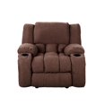 thumbnail image 1 of Nathaniel Home Lyla Chocolate Plush Microfiber Recliner, 1 of 5