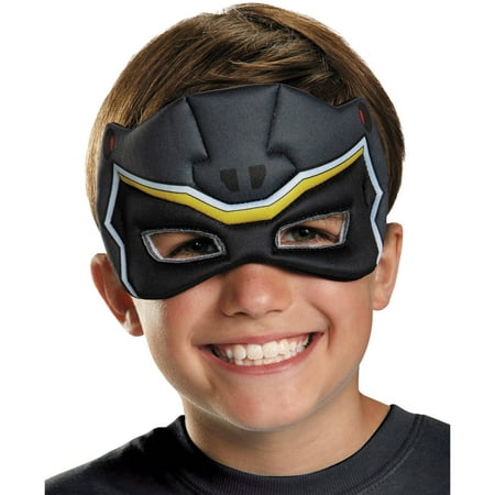 Black Ranger Dino Charge Puffy Mask Child Halloween Accessory