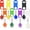 Colorful, variant on 8 Pieces Retractable Bottle Opener Bartender Flat Beer Opener with Round Badge Reel Clips Holder for Kitchen Restaurant Home Supplies Party Gifts (Bow,Pink)