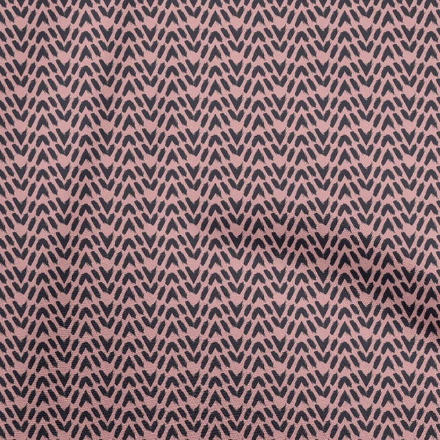 oneOone Rayon Dusty Rose Fabric Abstract Brush Stroke Craft Projects Decor Fabric Printed by The Yard 56 Inch Wide