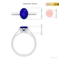 thumbnail image 4 of ANGARA Natural Oval Solitaire 2.9 ct Tanzanite Cocktail Ring in 925 Sterling Silver for Women (Size-10x8mm) | December Birthstone, Anniversary, Jewelry Gift for Women | Natural Tanzanite Ring, 4 of 8