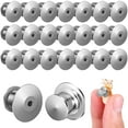 thumbnail image 3 of 30 Pcs Locking Pin Backs Metal Replacement Brooch Pin Keepers for Showing Badge Hats Bags Books, 3 of 8