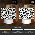 thumbnail image 4 of Rectangular Acrylic Lamp 5.9in×5.9in Luminous Lamp Bedside Lamp Soft And Not Dazzling 3 Kinds Of Light For Bookshelf Desk Nightstand Simple Cow Print Pattern, Vector Art Style_2, 4 of 8