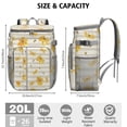 thumbnail image 4 of Retro Daisy Graphic Cooler Backpack - High-Capacity 20L Insulated Picnic Backpack with Multiple Pockets for Organization, 4 of 6