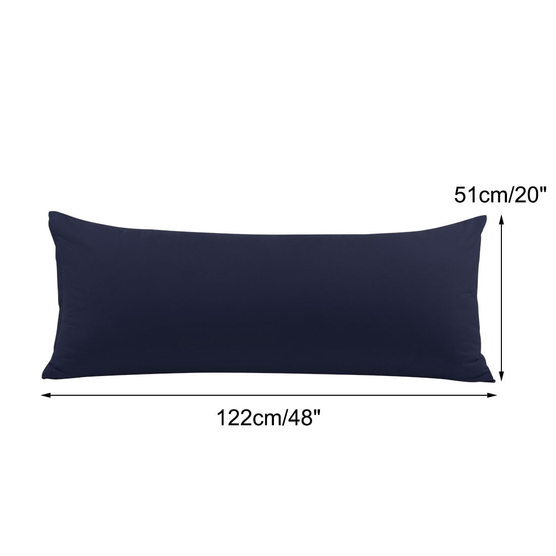 Unique Bargains 2 Packs Brushed Microfiber Body Pillowcase Navy Blue 20" x 48"