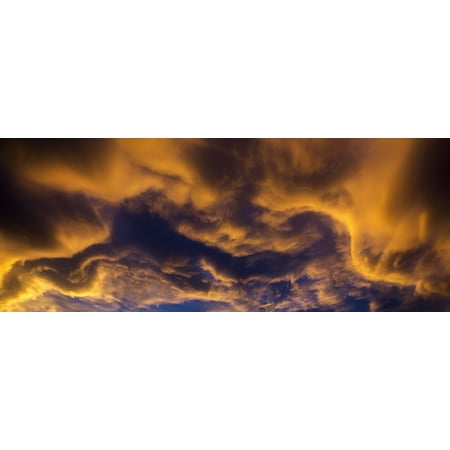 dramatic colourful clouds at