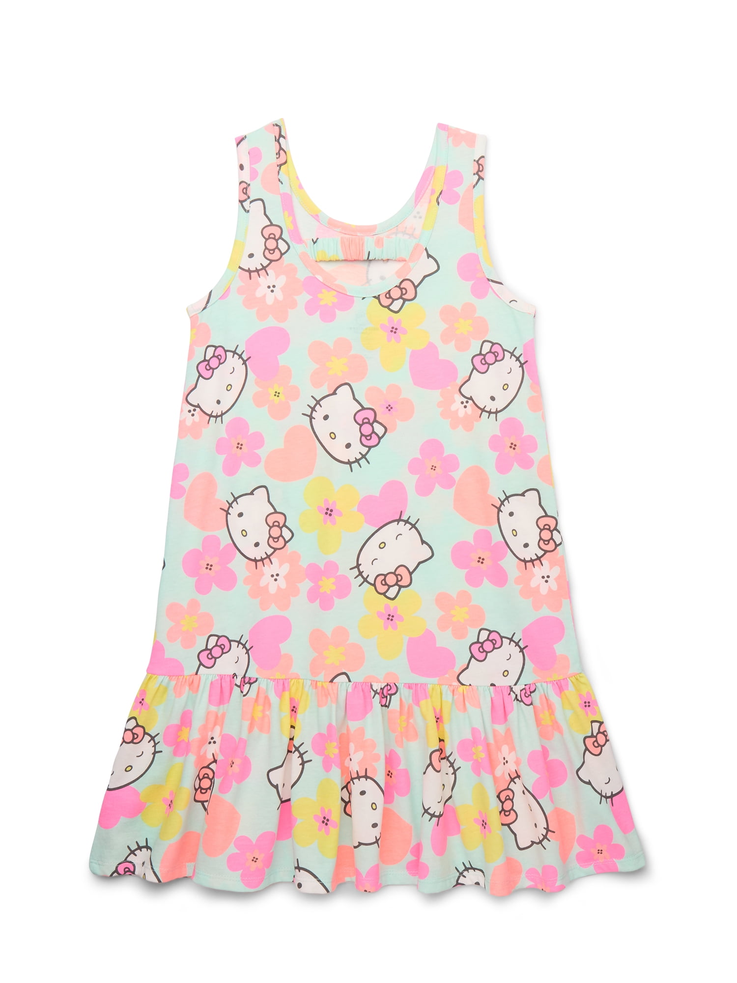 Hello Kitty Girls Tank Printed Dropwaist Dress, Sizes 4-12