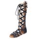 thumbnail image 5 of Verano Mujer Damas Moda Casual Pisos Hasta la rodilla Botas Cordones Zapatos Sandalias Wmkox8yii shjk4837, 5 of 9
