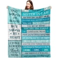 thumbnail image 1 of LHSHID Sister in Law Gifts Blanket Sister in Law Birthday Gifts Gifts for Sister in Law Birthday Gifts for Sister in Law Sister in Law Wedding Gift Sister in Law Gifts 30"x40", 1 of 9