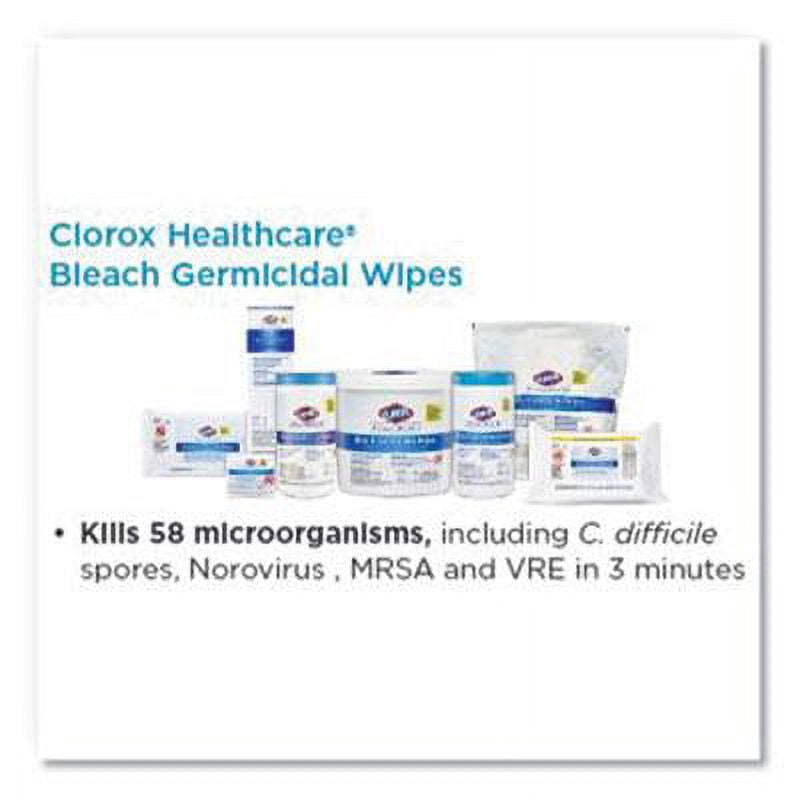 Clorox Bleach Germicidal Wipes, 12 x 12, Unscented, 110/Canister, 2/Carton (30358CT)
