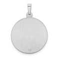 thumbnail image 4 of 14k White Gold Polished and Satin Solid Saint Christopher Medal Pendant XR514, 4 of 4