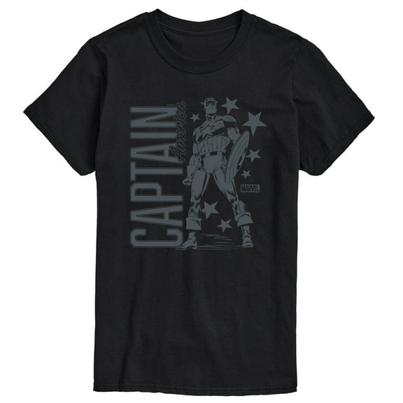 Marvel Captain America - Monochrome - Men's Short Sleeve Graphic Tee